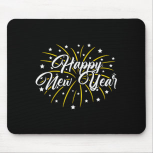 Happy New Year Tee Uni-kids Black Small Mouse Mat