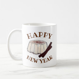 Happy New Year Tembleque Puerto Rican Pudding Coffee Mug