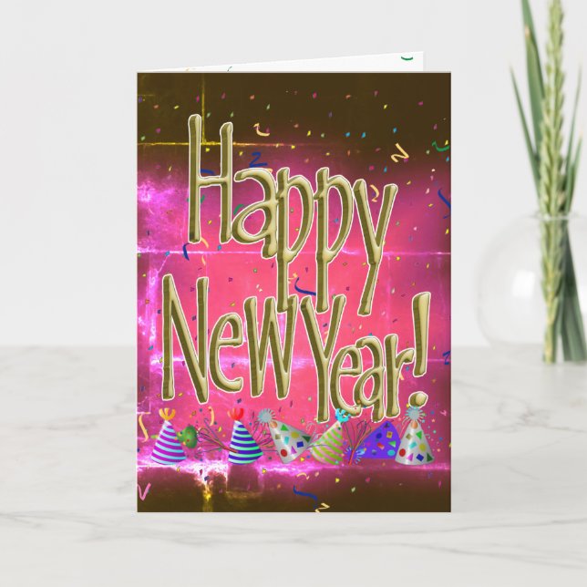 HAPPY NEW YEAR! Text Image Invitation (Front)