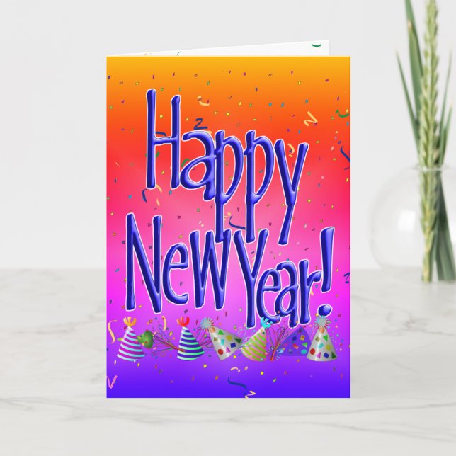 HAPPY NEW YEAR! Text Image Invitation (Front)