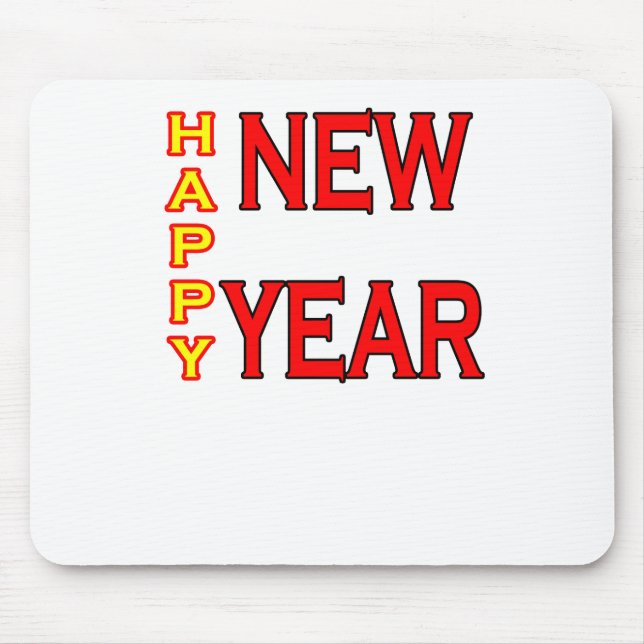 Happy New Year The MUSEUM Mouse Mat (Front)