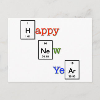 Happy New Year to your chemist friends Holiday Postcard