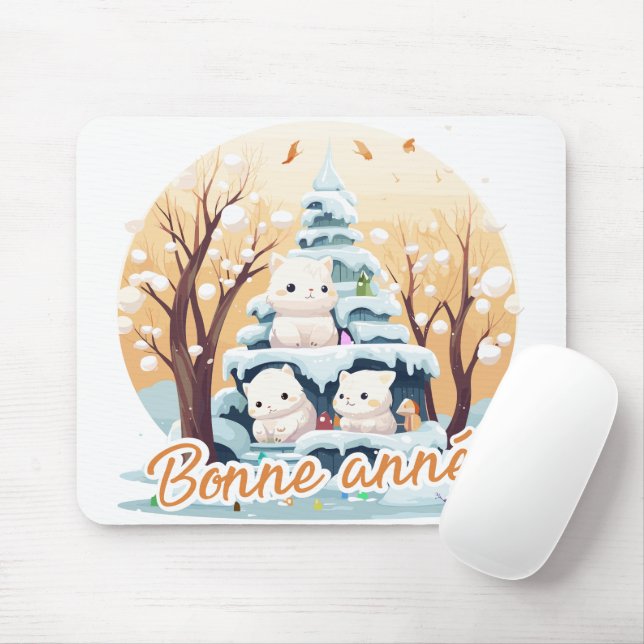 Happy New Year too Mouse Mat (With Mouse)