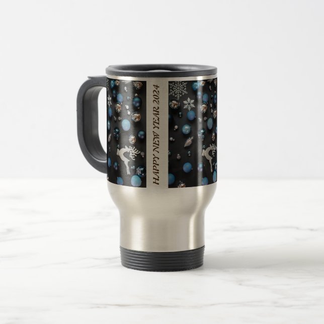 Happy New Year travel Mugs (Front Left)