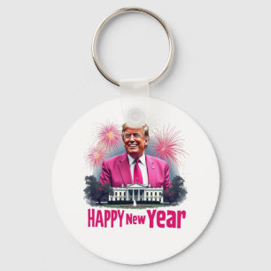 Happy New Year Trump Inauguration Day 2025 Key Ring
