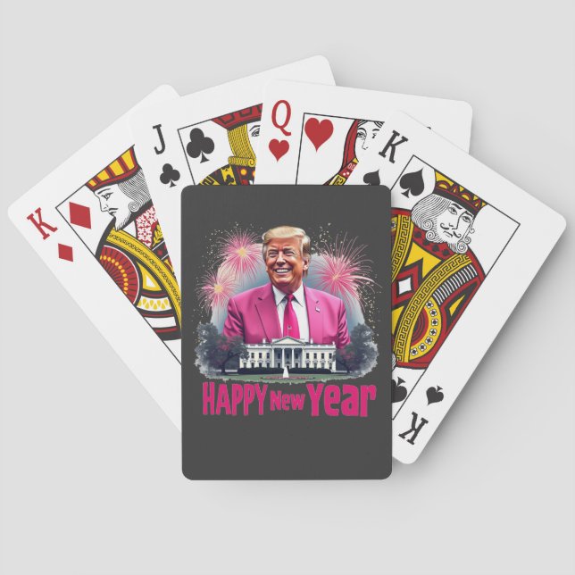 Happy New Year Trump Inauguration Day 2025 Playing Cards (Back)