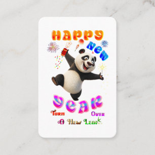 Happy New Year Turn Over A New Leaf Discount Card