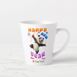 Happy New Year Turn Over A New Leaf Latte Mug
