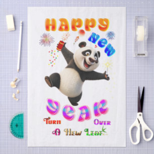 Happy New Year Turn Over A New Leaf Tissue Paper