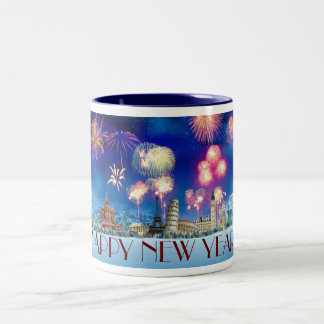 Happy New Year! Two-Tone Coffee Mug