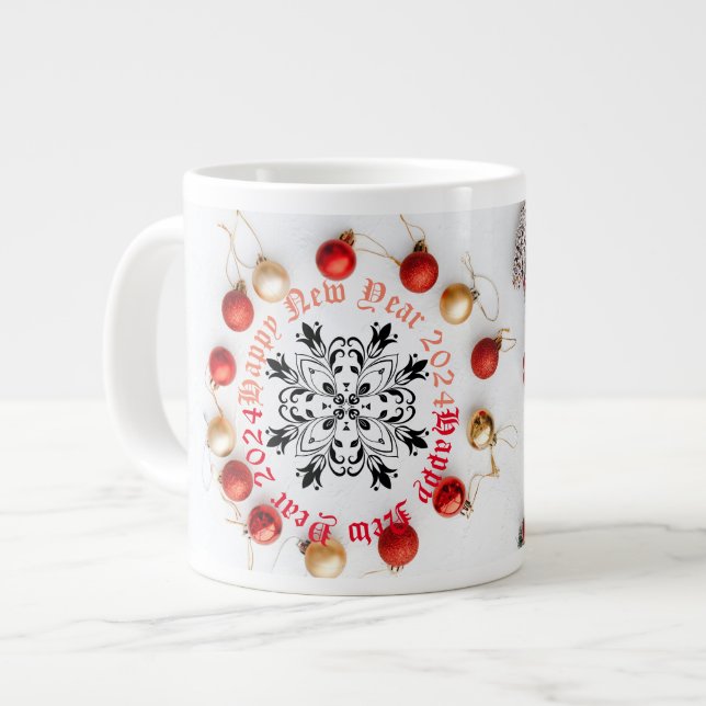 Happy New year Two-Tone white colour Coffee Mug (Front Left)