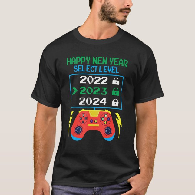 Happy New Year  Video Games Select Level 2023 Gami T-Shirt (Front)