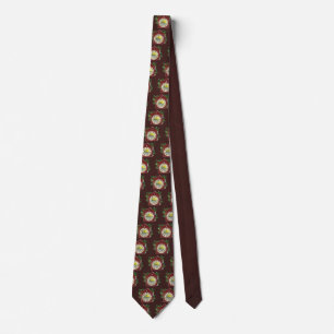 happy new year vintage clock tie