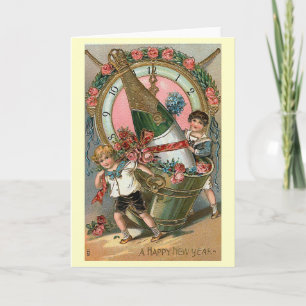 "Happy New Year" Vintage Holiday Card