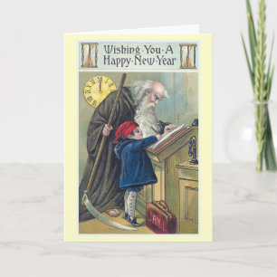 "Happy New Year" Vintage Holiday Card