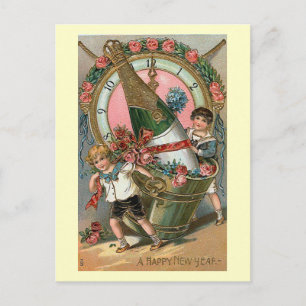 "Happy New Year" Vintage Holiday Postcard