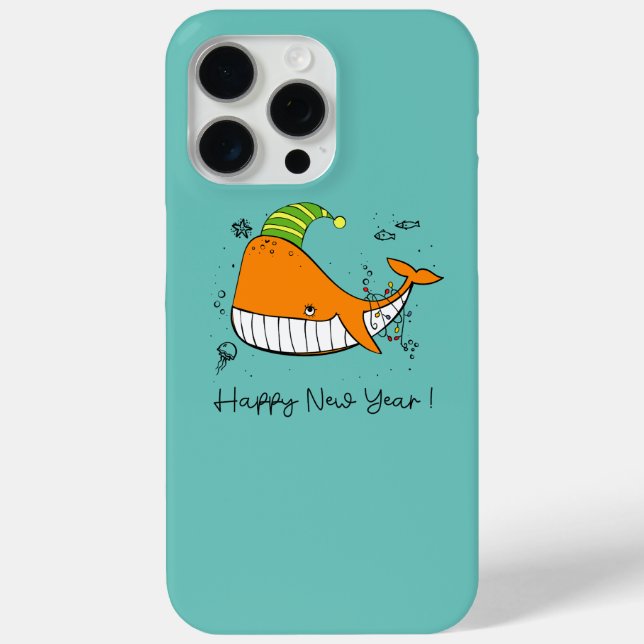 happy new year - whale lover Case-Mate iPhone case (Back)