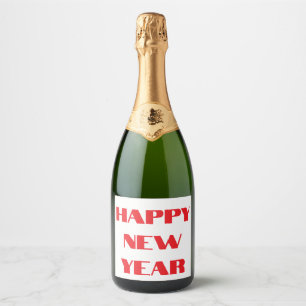 HAPPY NEW YEAR WINE CHAMPANGE LABEL
