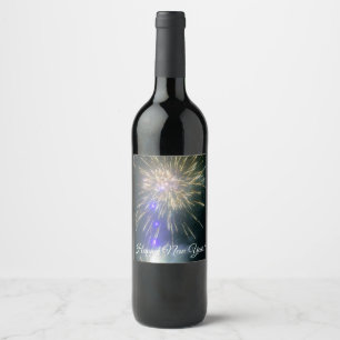 Happy new year - wine label