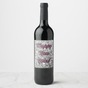 Happy New Year Wine Label