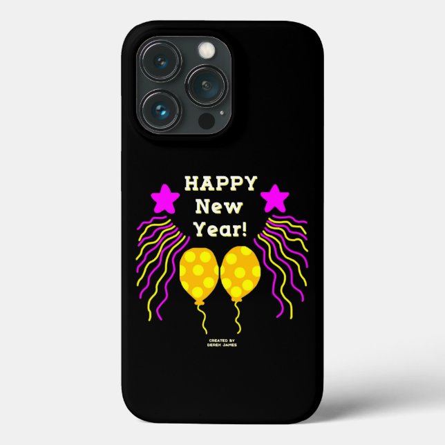 Happy New Year Wishes Apple iPhone 13 Pro Case (Back)