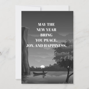 Happy new year wishes joy notebook invitation