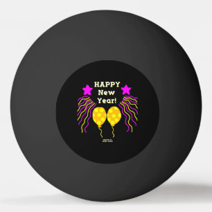 Happy New Year Wishes Ping Pong Ball