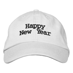 Happy New Year Wishes Printed-Hat Handsome Eve Embroidered Hat