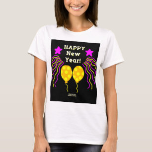 Happy New Year Wishes Women's White Basic T Shirt