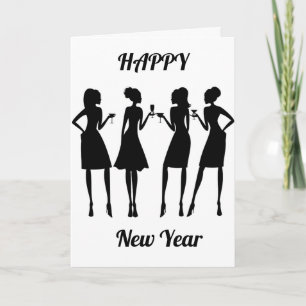 **HAPPY NEW YEAR** WISHING ALL GOOD THINGS HAPPEN HOLIDAY CARD