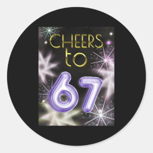 Happy New Year With A 6 7 Zoomer Meme Vibe. 2026 C Classic Round Sticker