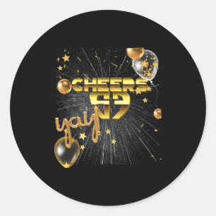 Happy New Year With A 6 7 Zoomer Meme Vibe. 2026 C Classic Round Sticker