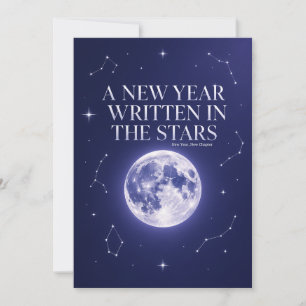 Happy New Year with a starry night sky theme 
