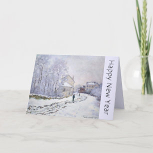 Happy New Year with Claude Monet Greeting card