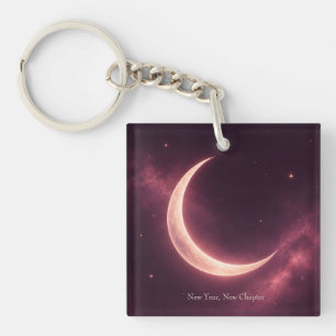 Happy new year with Cosmic Galaxy Celestial art Key Ring