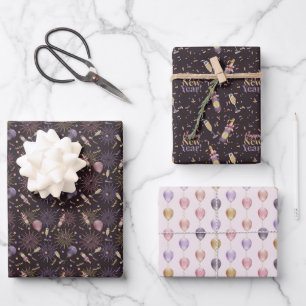 Happy New Year Wrapping Paper Sheet