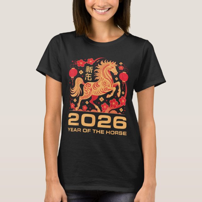 Happy New Year-year Of The Horse Chinese New-year  T-Shirt (Front)