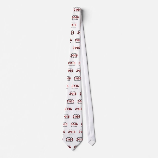 Happy New Year Year of the Monkey 2016 Tie (Front)