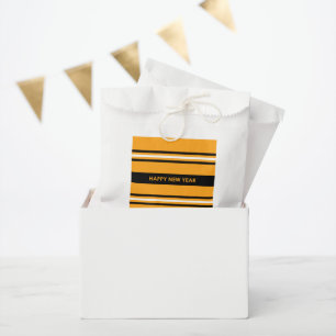 Happy New Year Yellow and Black Favour Bags
