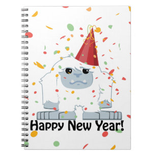Happy New Year Yeti Notebook