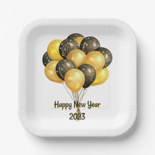 Happy New Years 2023 Paper Plate