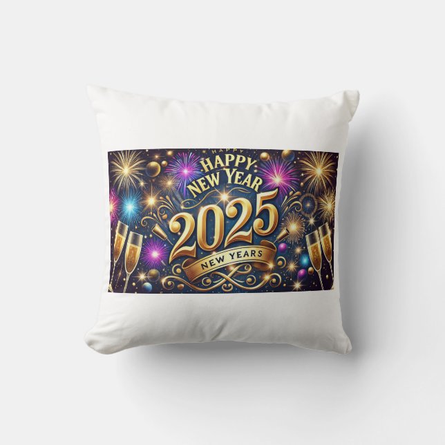 Happy New Years 2025 Cushion (Front)