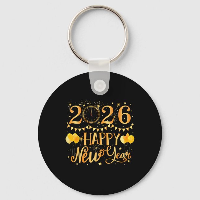 Happy New Years 2026  Key Ring (Front)