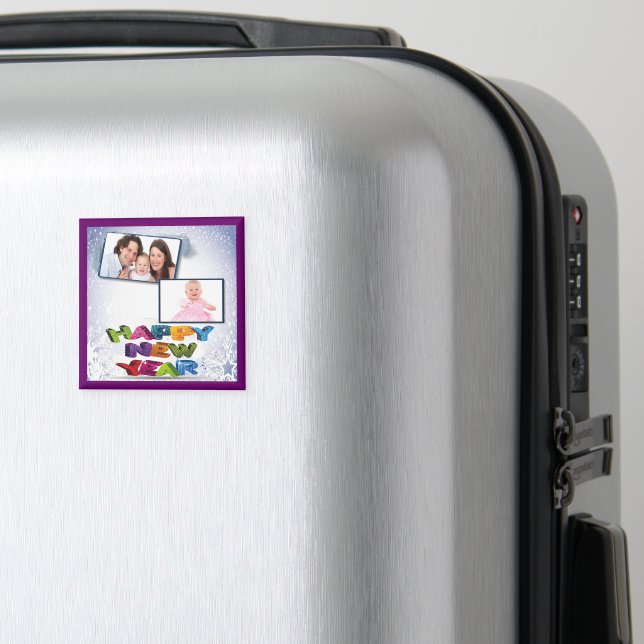 Happy New Year's Add Your Photo Magnet (In Situ (Luggage))