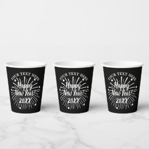 Happy New Year's Eve 2021 custom paper party cups