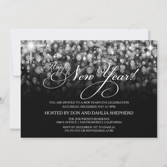 Happy New Year's Eve Party Invitation (Front)