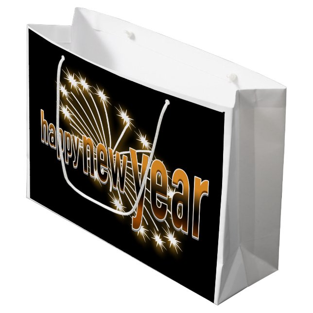 Happy New Years Large gift bag (Front Angled)