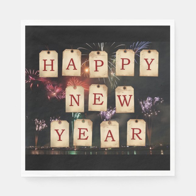 Happy New Year's Napkin (Front)