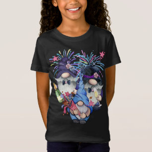 Happy New Years NYE Party Tomte Three Garden Gnome T-Shirt