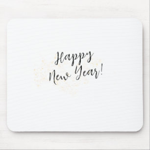 Happy New Years Simple Calligraphy Script Mouse Mat